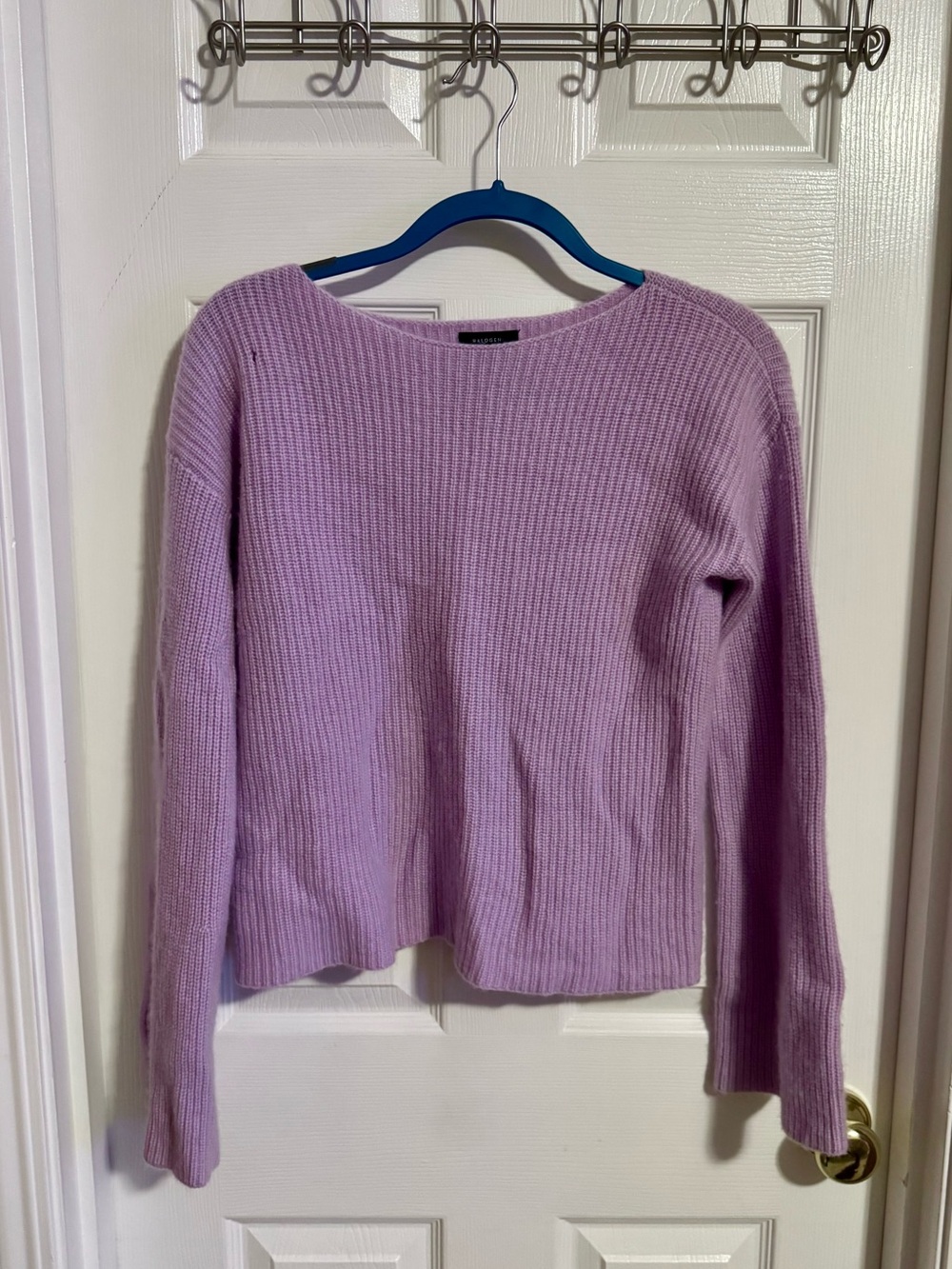 Lilac 100% Cashmere Ribbed Sweater